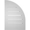 Ekena Millwork Quarter Round Top Left Surface Mount PVC Gable Vent w/ 2"W x 2"P Brickmould Sill Frame, 14"W x 20"H GVPQL14X2003SF - alternate 3